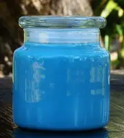 150hr 900g SANDALWOOD & ORANGE ZEST Scent SOY JAR CANDLE with GLASS SNUFFER LID