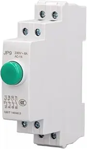 DIN Rail Button, DIN Rail Miniature Circuit Breaker Relay Switch Fits for CNC Lathes, Distribution Boxes, Production Workshops,Miniature Circuit Breaker (Green)