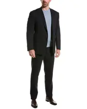 Canali Wool-Blend Suit with Flat Front Pant