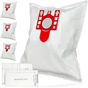 SPARES2GO Large Bags for Miele FJM S510 S511 S512 S571 S5211 Vacuum Cleaners (Pack of 4 + Air Filters)