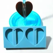 Bulk lot of 46 molds Heart straw topper silicone mold