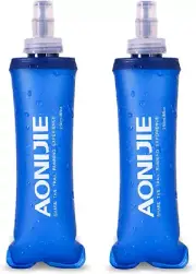 2 Pack Soft Flask Collapsible Water Bottle 250ml TPU for Running Hiking Cycling