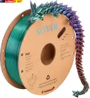 Silk PLA Filament 1.75Mm, Tri Color Bronze Purple Green Co-Extrusion Material Di