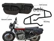 For Royal Enfield GT & Interceptor 650 D1 Soft Pannier Bags with Mounting Rails