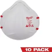 (8-10pk)-Milwaukee NIOSH N95 Adjustable Respirator 48-73-4034