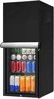 Refrigerator Dust Cover - Fridge Protective Supplies, Outdoor Upright Freezer Cover | Zipper Handle Rainproof Refrigerator, Outdoor Fridge Waterproof Cover Accessories, Cloths for Fridge cover