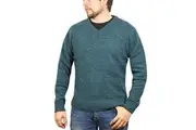 100% Shetland Wool V Neck Knit Jumper Pullover Mens Sweater Knitted - Sherwood (32) - XL