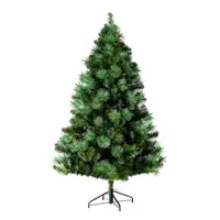 在飛比找特力屋線上購物優惠-[特價]摩達客 7尺PVC+松針深淺綠擬真混合葉聖誕樹 裸樹