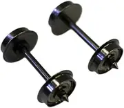 Ｓｉｍｈｏａ 2 Pieces Metal DC Wheels Hobby Train Accessory Replacement HO Scale Wheel Metal Axles for 1:87 Model Train DIY Accessories, Small