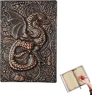A5 Dragon Embossed Journal Notebooks | Antique Handmade Dragon Writing Sketch Notebook Your Father, Brother, Boyfriend | Home Ornament Decoration for Home,