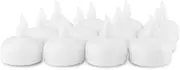 Novelty Place 12Pcs Waterproof Flameless Floating Tealights, LED Floating Candles Cool White Flickering Tea Lights - Battery Operated Candles Decoration for Wedding, Christmas, Party, Pool, Pond