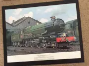 A3 PRINT V WELCH PAINTING G. W. R. KING GEORGE V AT LARA 1946 KING CLASS 4-6-0