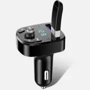 Bluetooth 3.1A Car Wireless FM U-DISK Transmitter Adapter 2USB PD Charger