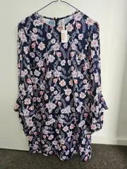 Cooper St Lifestyle dress, blue/floral, size 10