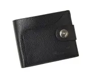 Leather Men Wallets Coin Pocket - Black