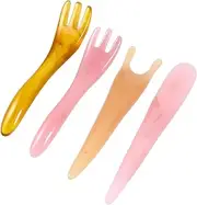 minkissy 4pcs Resin Beeswax Gua Sha Massage Board Facial Body Scraper Tool Y-shape for Neck Back Face