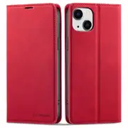 For iPhone 14 Fantasy Series Cell Phone Cover Skin-friendly Leather Stand Wallet Flip Phone Case
