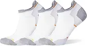 [Smartwool] Run Zero Cushion Low Ankle Socks 3-Pack White MD (Women's Shoe 7-9.5)