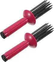 Outanaya 2pcs Slip Curling Brush Comb for Curly Hair Lightweight Portable Styling Tool for Travel Creates Voluminous Curls Effortlessly for Go Hair Styling