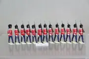 BRITAINS RE PAINTED LANCASHIRE FUSILIERS MARCHING at the SLOPE with OFFICER od