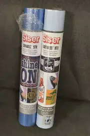 SISER SPARKLE BLUE 2 ROLL BUNDLE - HTV Cricut Project Vinyl - Powder/Cornflower