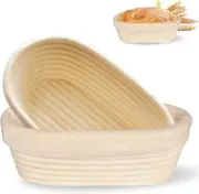 Banneton Bread Proofing Basket: 2 PCS Sourdough Proofing Basket with Liner - ...