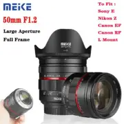 Meike 50mm F1.2 Full Frame MF Lens For Sony E Nikon Z Canon EF Canon RF L Mount