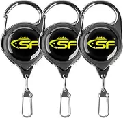 SF Fly Fishing Zinger Retractor 3 Pcs Fly Fishing Anglers Tool Gear Combo Steel Cord