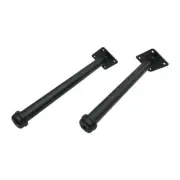 Shelf Support Pipe Style Faceout for Wall Mounted Pipeline Black 4 Pc 12''