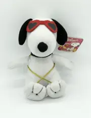 NWT SNOOPY WHITMAN'S SAMPLER Valentines LOVE Plush Stuffed HEART & SUNGLASSES 6"
