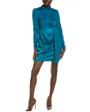 Taylor Stretch Satin Back Crepe Mini Dress