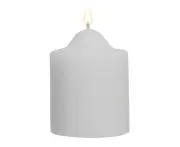 48x Premium Church Candle Pillar Candles White Unscented Lead Free 24Hrs - 5*10cm