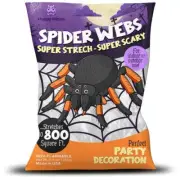 Halloween Spider Web Decoration 800 Sqare Feet & Plastic Spiders Halloween Pa...