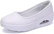 [NVBHOF] Orthopedic Nursing Shoes for Women with Arch Support, Height Increase Breathable Soft Non-Slip Sole Work Nurse Shoes (Color : White, Size : 7 AU)