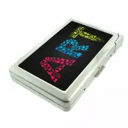 Art Collage Em1 Cigarette Case with Built in Lighter Metal Wallet