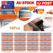 16PCS Shaving Razor Blades Refills Compatible for Gillette Fusion 5 Proglide AU