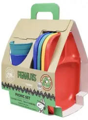 Re-Play Peanuts Beagle Scout Collection Camp Snoopy 6-Piece Picnic Set