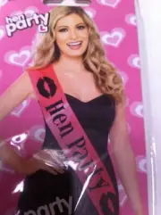 Hen Party Sash Pink & Black