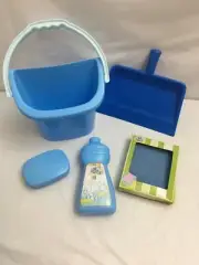PLAY KITCHEN CLEANING SUPPLIES PRESCHOOL PLAY KITCHEN SUPPLIES BUCKET DUST PAN