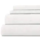 Becky Cameron Sheet Set King Size 4-pcs Hypoallergenic Ultra Soft Flannel White