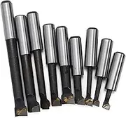 9PCS 12mm Shank Boring Bar Carbide Tipped Boring Head Top Lathe Metal Turning Tools Hole Milling Head Boring Tool Machine Boring Tool