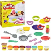 Play-doh Hasbro Play-Doh - Kitchen Creations Flip 'N Pancakes - 14-Piece Breakfast Playset for Boys and Girls, Arts and Crafts Activities - Ages 3+