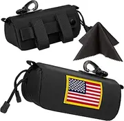 [bvya] Tactical Molle Sunglasses Case Anti-Shock Semi-hard Clamshell Extra Large Eyeglasses Case with Hook, Size X-Large