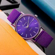 Women Watches Luxury Quartz Braceletes Stainless Steel Dial Casual Bracelet Montre Femme Ladies Watch Zegarek Damski Reloj Mujer purple