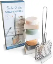 Dishwashing Soap Cage, Stainless Steel Dish Soap Bar Shaker - Zero Plastic Waste