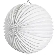 WHITE PAPER LANTERN BALL Ø 25 cm flame retardant Decoration for Party Decoration