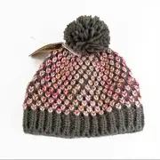 LK201 Ladies Scala Acrylic Yarn Knit Beanie Hat with Pom Pom One Size