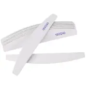 10pcs Nail File, 180/240 Grit Fingernail File, Double-Sided Nail File