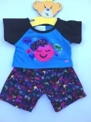 Build a Bear Teddy Bear Clothing - New Hearts & Smiles Pajamas PJ's - 2 pc.
