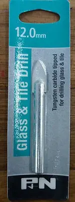 Drill Bit Glass & Tile 12mm Sutton Industrial Quality Tungsten Carbide